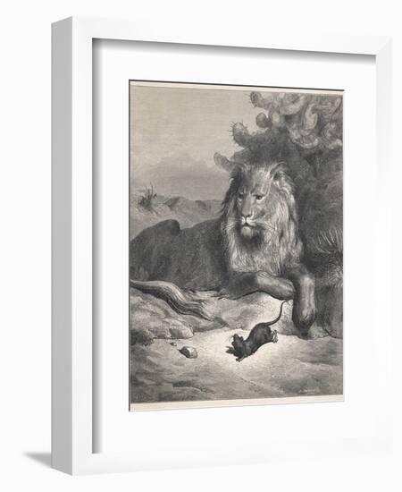 The Lion and the Mouse-Gustave Doré-Framed Photographic Print