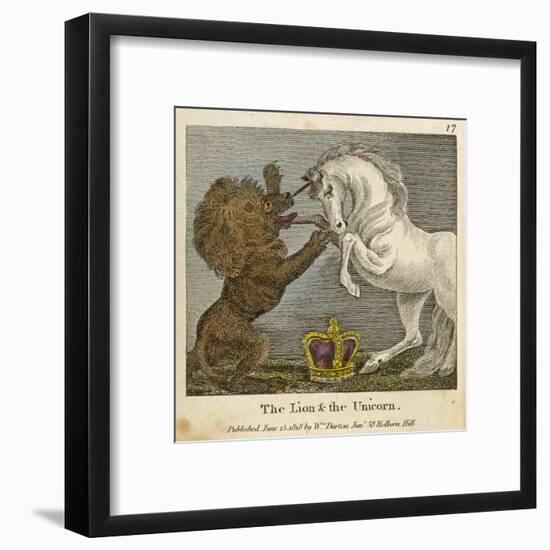 The Lion and the Unicorn were Fighting for the Crown-null-Framed Art Print