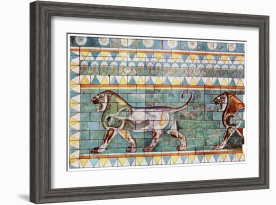 The Lion Frieze from King Darius' Winter Palace at Susa, Iran, 1933-1934-null-Framed Giclee Print