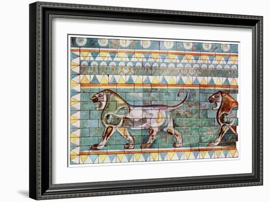 The Lion Frieze from King Darius' Winter Palace at Susa, Iran, 1933-1934-null-Framed Giclee Print