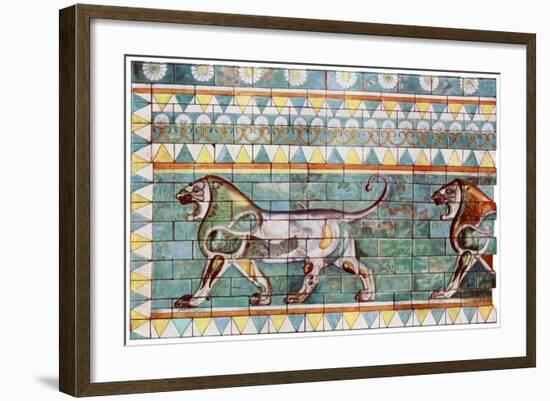 The Lion Frieze from King Darius' Winter Palace at Susa, Iran, 1933-1934-null-Framed Giclee Print