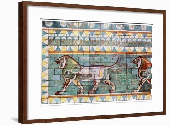 The Lion Frieze from King Darius' Winter Palace at Susa, Iran, 1933-1934-null-Framed Giclee Print