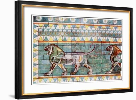 The Lion Frieze from King Darius' Winter Palace at Susa, Iran, 1933-1934-null-Framed Giclee Print