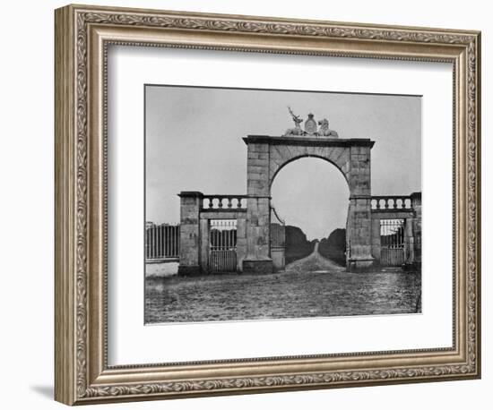 The Lion Gate at Mote Park, the Crofton Family Home, C.1859-Augusta Crofton-Framed Giclee Print