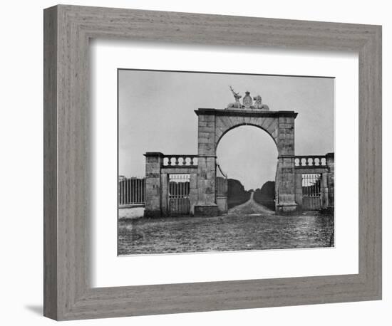 The Lion Gate at Mote Park, the Crofton Family Home, C.1859-Augusta Crofton-Framed Giclee Print