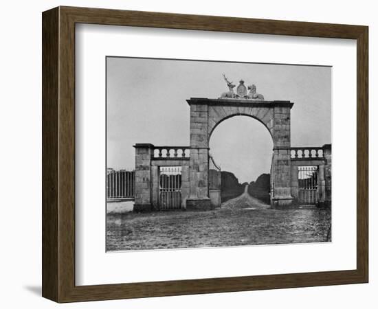 The Lion Gate at Mote Park, the Crofton Family Home, C.1859-Augusta Crofton-Framed Giclee Print