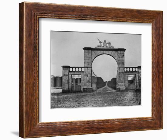 The Lion Gate at Mote Park, the Crofton Family Home, C.1859-Augusta Crofton-Framed Giclee Print