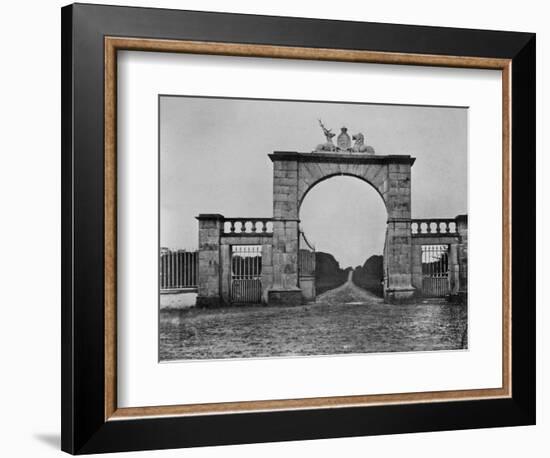 The Lion Gate at Mote Park, the Crofton Family Home, C.1859-Augusta Crofton-Framed Giclee Print