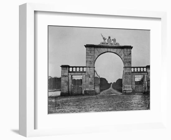 The Lion Gate at Mote Park, the Crofton Family Home, C.1859-Augusta Crofton-Framed Giclee Print