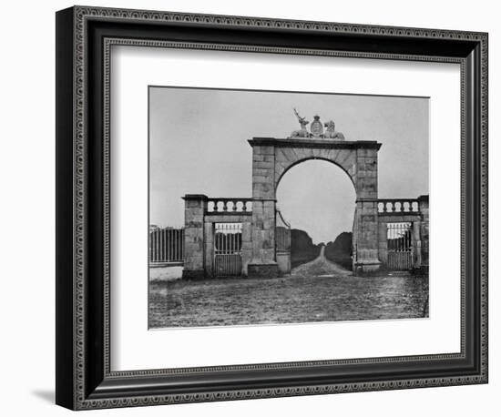 The Lion Gate at Mote Park, the Crofton Family Home, C.1859-Augusta Crofton-Framed Giclee Print