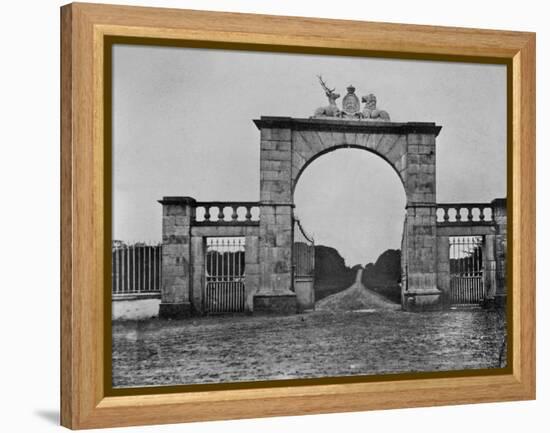 The Lion Gate at Mote Park, the Crofton Family Home, C.1859-Augusta Crofton-Framed Premier Image Canvas