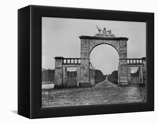 The Lion Gate at Mote Park, the Crofton Family Home, C.1859-Augusta Crofton-Framed Premier Image Canvas