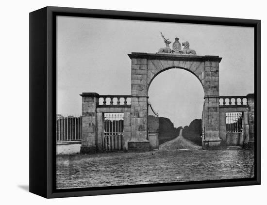 The Lion Gate at Mote Park, the Crofton Family Home, C.1859-Augusta Crofton-Framed Premier Image Canvas