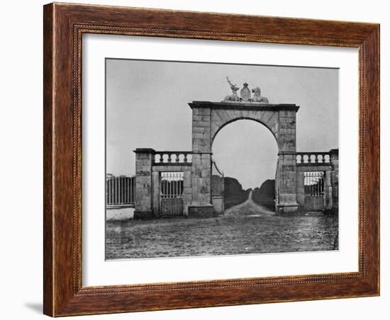The Lion Gate at Mote Park, the Crofton Family Home, C.1859-Augusta Crofton-Framed Giclee Print