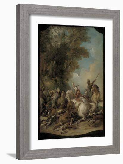 The Lion Hunt, 1735-Jean Francois de Troy-Framed Giclee Print