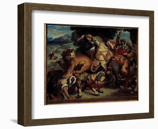 The Lion Hunt Painting by Odilon Redon (1840-1916) 1870 Bordeaux, Musee Des Beaux Arts-Odilon Redon-Framed Giclee Print