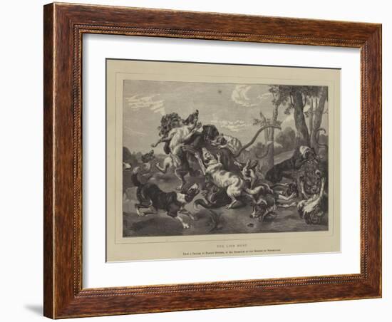 The Lion Hunt-null-Framed Giclee Print