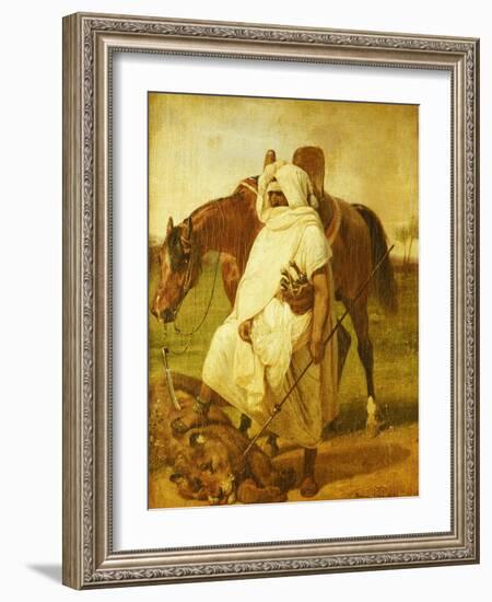 The Lion Hunter, 1833-Horace Vernet-Framed Giclee Print