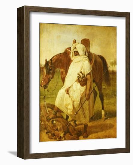 The Lion Hunter, 1833-Horace Vernet-Framed Giclee Print