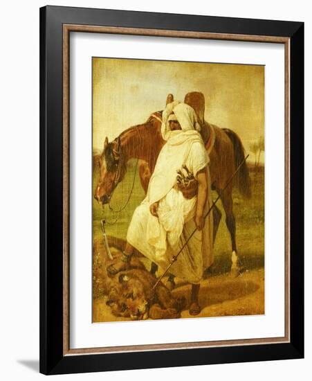 The Lion Hunter, 1833-Horace Vernet-Framed Giclee Print