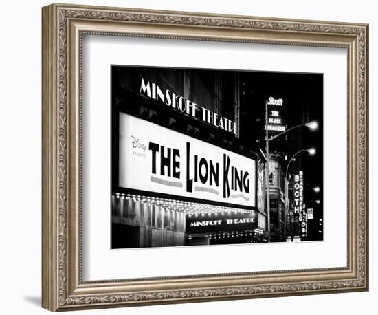 The Lion King in Minskoff Theatre at Times Square by Night, Manhattan, NYC-Philippe Hugonnard-Framed Photographic Print