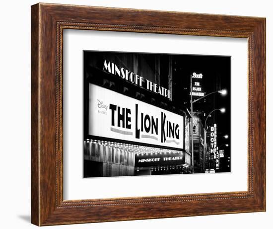 The Lion King in Minskoff Theatre at Times Square by Night, Manhattan, NYC-Philippe Hugonnard-Framed Photographic Print