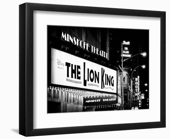 The Lion King in Minskoff Theatre at Times Square by Night, Manhattan, NYC-Philippe Hugonnard-Framed Photographic Print