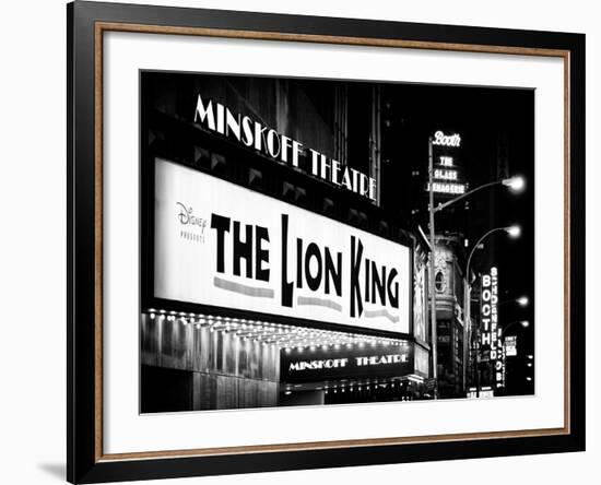 The Lion King in Minskoff Theatre at Times Square by Night, Manhattan, NYC-Philippe Hugonnard-Framed Photographic Print