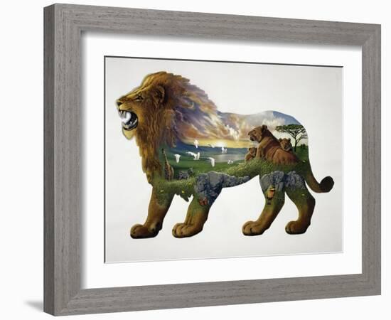 The Lion King-John Van Straalen-Framed Giclee Print