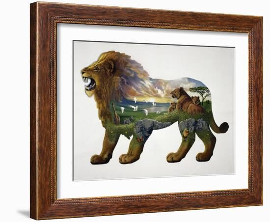 The Lion King-John Van Straalen-Framed Giclee Print