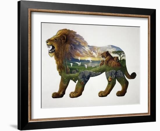 The Lion King-John Van Straalen-Framed Giclee Print