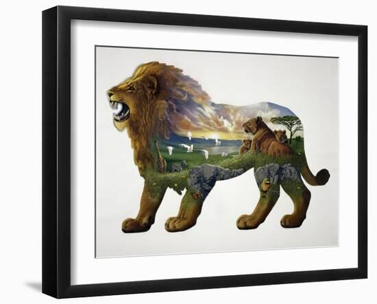 The Lion King-John Van Straalen-Framed Giclee Print