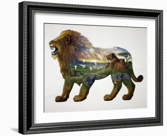 The Lion King-John Van Straalen-Framed Giclee Print