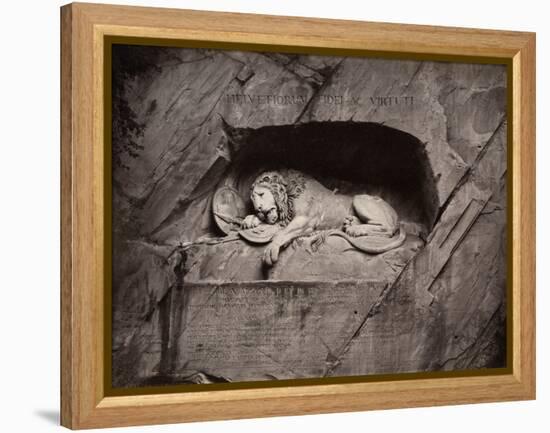 The Lion, Lucerne, Switzerland-Giorgio Sommer-Framed Premier Image Canvas