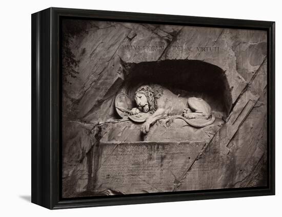 The Lion, Lucerne, Switzerland-Giorgio Sommer-Framed Premier Image Canvas