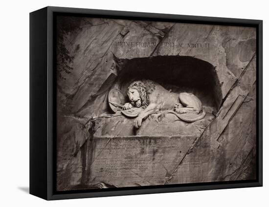 The Lion, Lucerne, Switzerland-Giorgio Sommer-Framed Premier Image Canvas