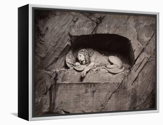 The Lion, Lucerne, Switzerland-Giorgio Sommer-Framed Premier Image Canvas