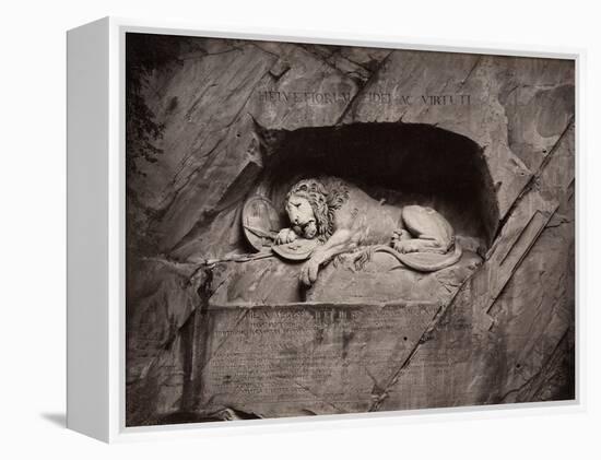 The Lion, Lucerne, Switzerland-Giorgio Sommer-Framed Premier Image Canvas