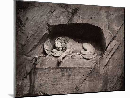 The Lion, Lucerne, Switzerland-Giorgio Sommer-Mounted Photographic Print