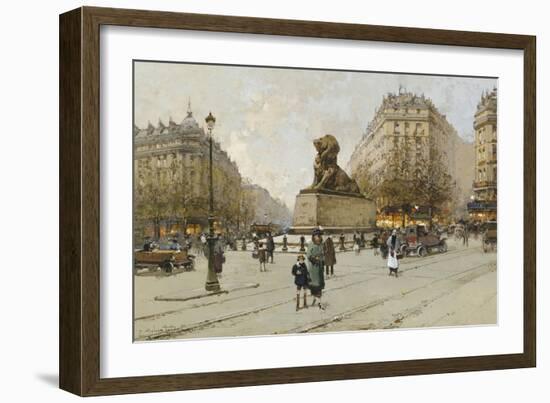 The Lion of Belfort-Galien-Laloue Eugene-Framed Giclee Print