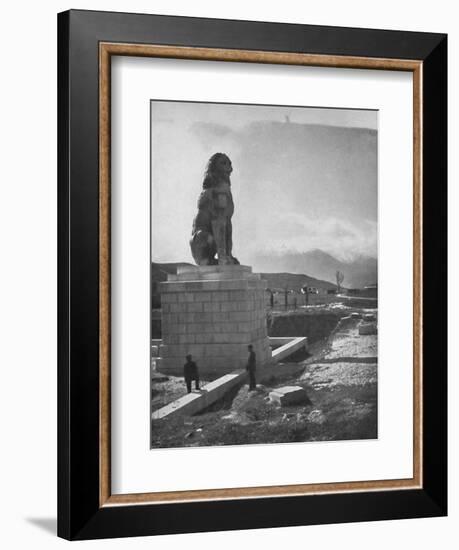 'The Lion of Chaeronea, the Acropolis and Mount Parnassus', 1913-Unknown-Framed Photographic Print