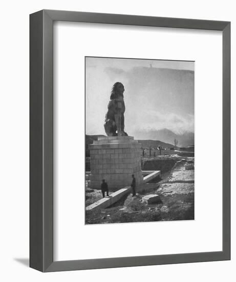 'The Lion of Chaeronea, the Acropolis and Mount Parnassus', 1913-Unknown-Framed Photographic Print