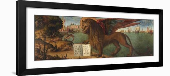 The Lion of Saint Mark, by Carpaccio, Vittore (1460-1526). Tempera on Canvas, 1516. Dimension: 130X-Vittore Carpaccio-Framed Giclee Print