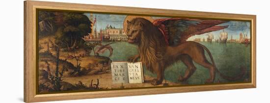 The Lion of Saint Mark, by Carpaccio, Vittore (1460-1526). Tempera on Canvas, 1516. Dimension: 130X-Vittore Carpaccio-Framed Premier Image Canvas