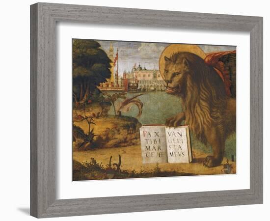 The Lion of St Mark-Vittore Carpaccio-Framed Giclee Print