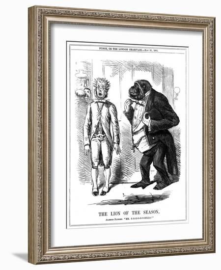 The Lion of the Season, 1861-John Leech-Framed Giclee Print