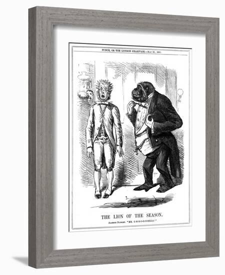 The Lion of the Season, 1861-John Leech-Framed Giclee Print