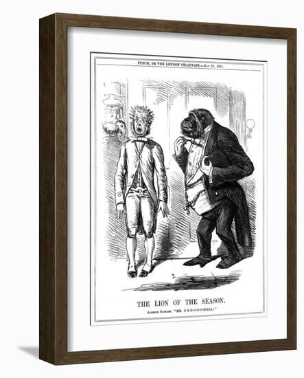 The Lion of the Season, 1861-John Leech-Framed Giclee Print