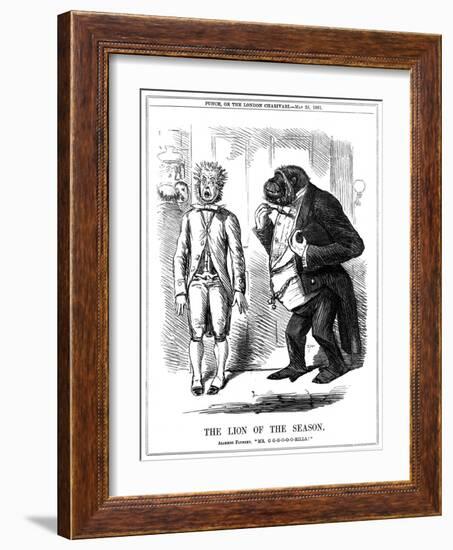 The Lion of the Season, 1861-John Leech-Framed Giclee Print