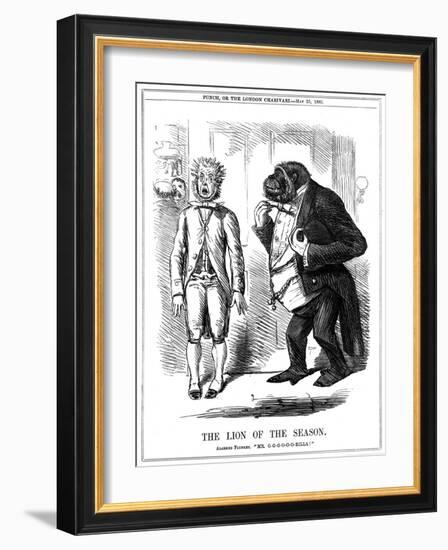 The Lion of the Season, 1861-John Leech-Framed Giclee Print